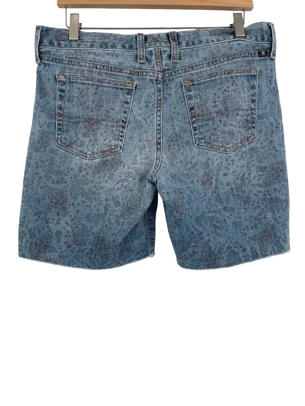 Lucky Brand Blue Denim Floral Print Bermuda Shorts size 6/28